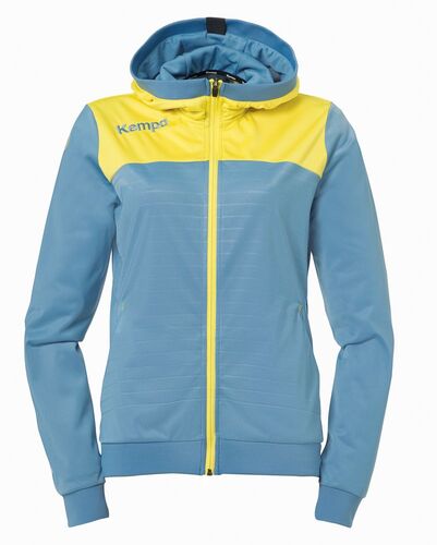 Kempa EMOTION 2.0 HOOD JACKET WOMEN - dove blau/limonengelb