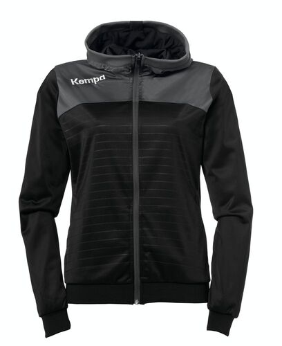 Kempa EMOTION 2.0 HOOD JACKET WOMEN - schwarz/anthra