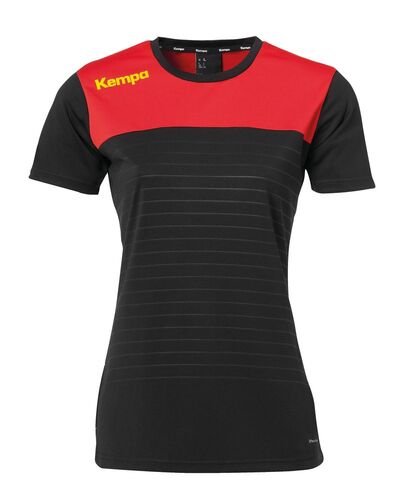 Kempa EMOTION 2.0 SHIRT WOMEN - schwarz/rot/gelb