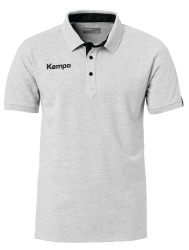 Kempa PRIME POLO SHIRT - grau melange/schwarz