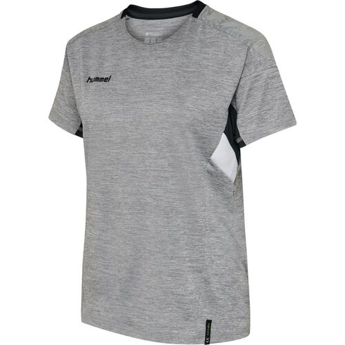 Hummel TECH MOVE JERSEY WOMAN S/S - grey melange