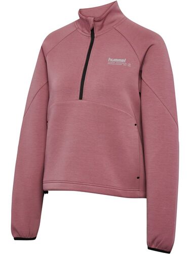 Hummel Hmltech Fleece Women Boxy Half Zip - wistful mauve