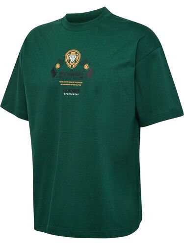 Hummel Hmlloose T-Shirt S/S Scarf - dark green