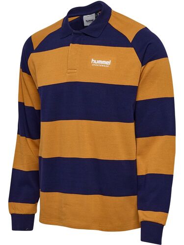 Hummel Hmlloose Striped Polo L/S - astral aura