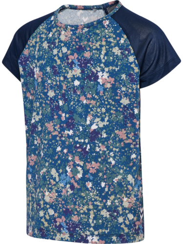 Hummel Hmljr Mix T-Shirt S/S - dress blues/riverside