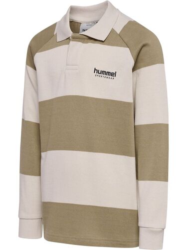 Hummel Hmljr Loose Striped Polo L/S - cornstalk
