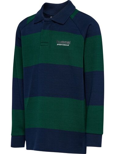 Hummel Hmljr Loose Striped Polo L/S - dress blues