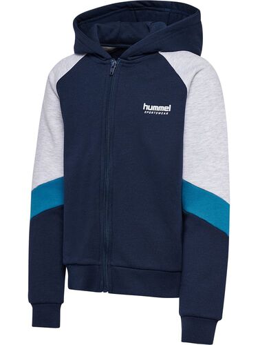 Hummel Hmljr Loose Blocked Zip Hoodie - dress blues