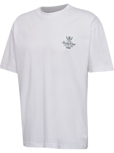 Hummel Hmlloose Tee S/S Club Sportswear - white/dark green