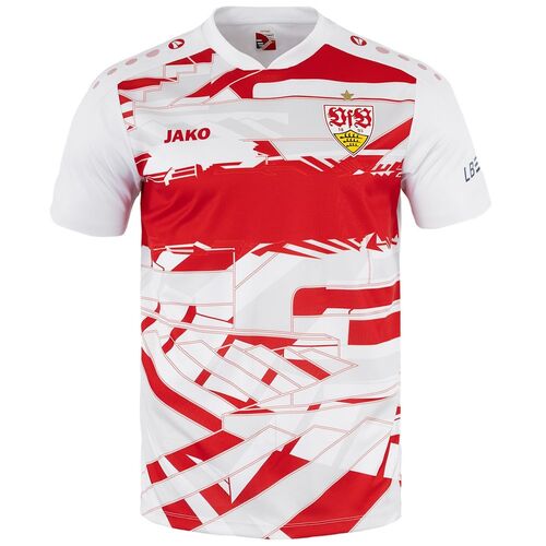 Jako Vfb Warm-Up T-Shirt - wei�/rot