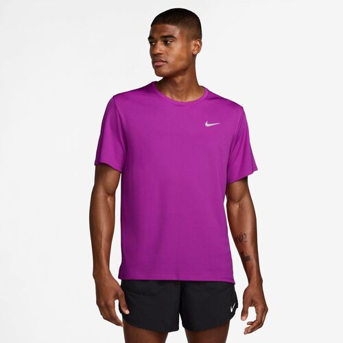 Nike M Nk Df Uv Miler Ss - vivid purple/reflective silv