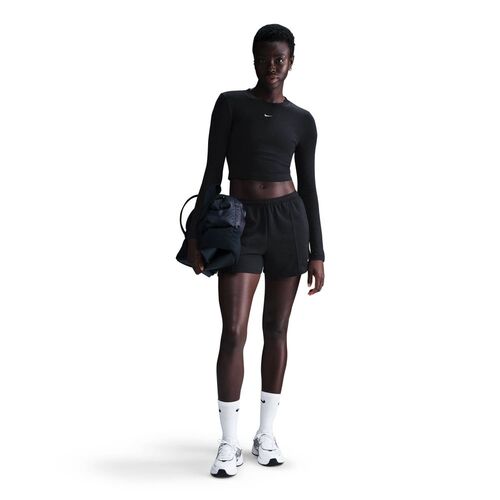 Nike W Nsw Nk Chll Knt Ls Crp - black/white