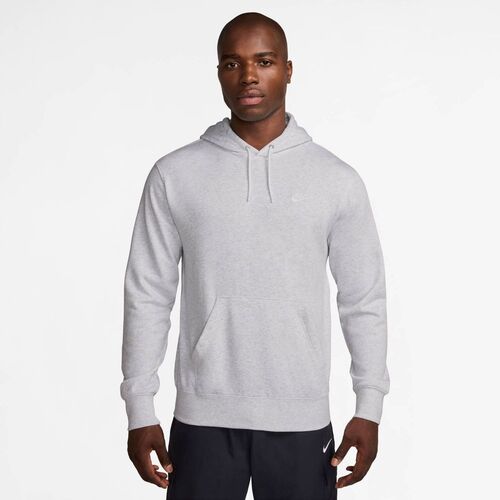 Nike M Nk Club Ft Po Hoodie - birch heather/white/white