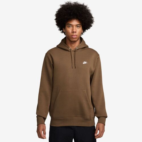 Nike M Nk Club Bb Po Hoodie - mosswood brown/mosswood brown/white