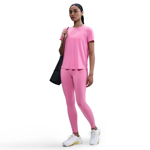 Nike W Nk One Classic Df Ss Top Wt - playful pink/white