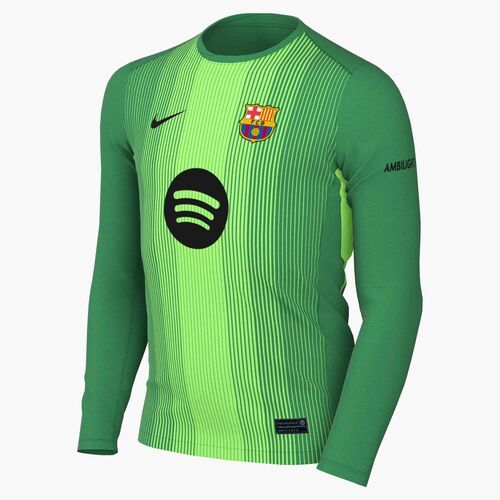 Nike Fcb Y Nk Df Stad Jsy Ls Gk - lucky green/green strike/black