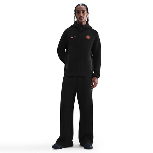 Nike Inter Mnk Tch Flc Fz Wr Hdy 3R - black/safety orange