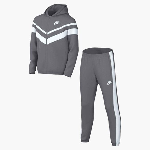 Nike K Nsw Df Tracksuit Mxd Mtrl - smoke grey/white/white
