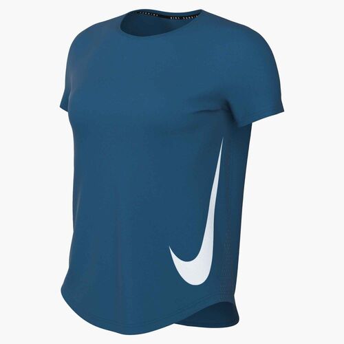 Nike W Nk Tempo Swsh Hbr Df Ss Top - green abyss/black
