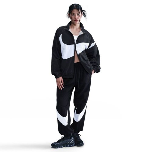 Nike W Nsw Logo Os Track Jkt - black/black/white