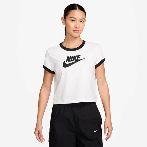 Nike W Nsw Ss Ringer Tee Vntg Run - white/black