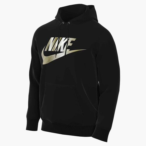Nike M Nk Club Bb Po Gfx Hoodie - black/black/metallic gold