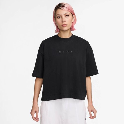 Nike W Nsw Luxe Ss Tee Boxy - black