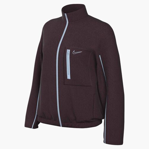 Nike W Nsw Sherpa Full Zip Jkt - burgundy crush/celestine blue