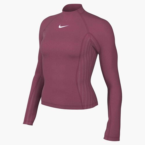 Nike W Np Df Warm Ls Top Gg - sweet beet/white