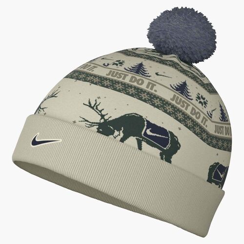 Nike K Nk Peak Beanie Sc Hol25 L - sail/fir/desert khaki