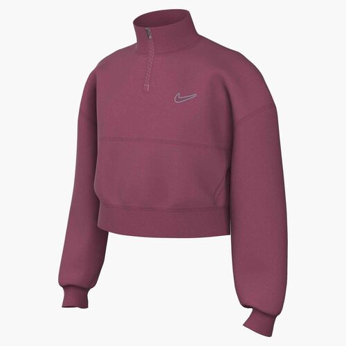 Nike G Nsw Flc Ls Top 2 Cozy - sweet beet/white
