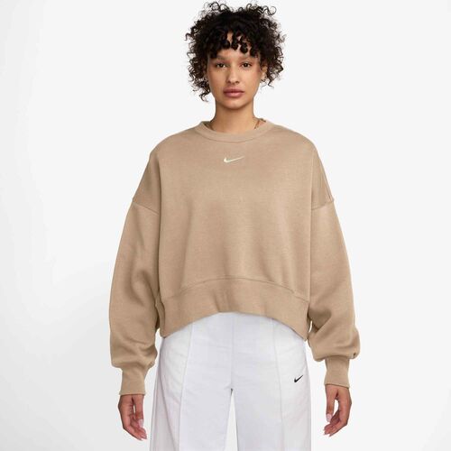 Nike W Nsw Phnx Flc Oos Crew - linen/sail