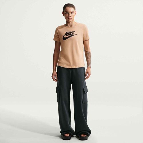 Nike W Nsw Club Ss Tee Icn Ftra - linen/white