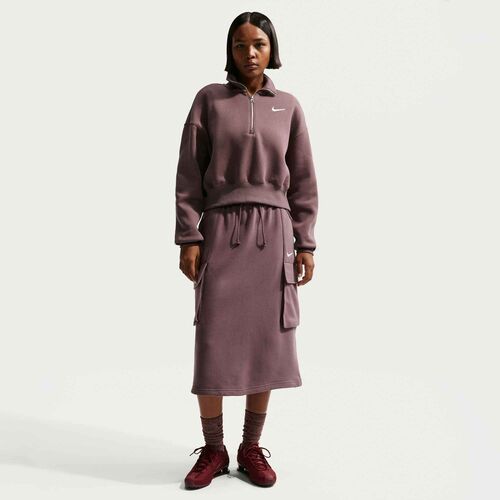 Nike W Nsw Phnx Flc Qz Crop - tattoo/sail