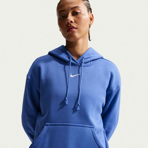 Nike W Nsw Phnx Flc Os Po Hoodie - lt medium blue/sail