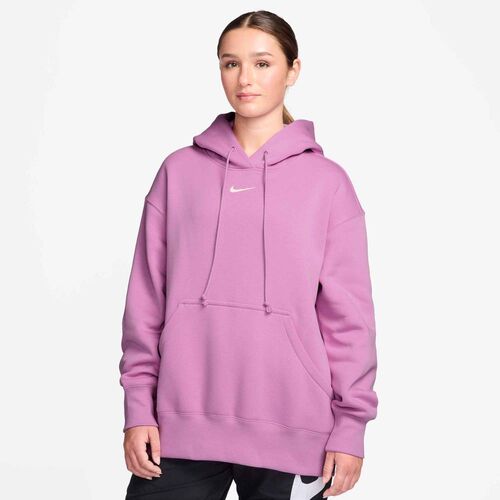 Nike W Nsw Phnx Flc Os Po Hoodie - lt magenta/sail