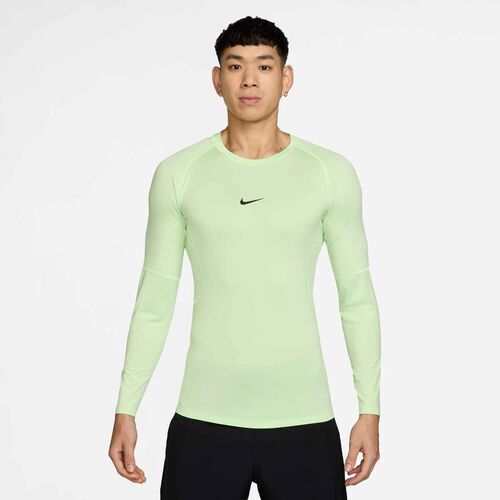 Nike M Np Df Tight Top Ls - lt liquid lime/black