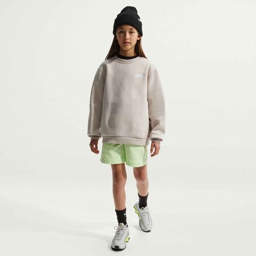 Nike K Nsw Club Flc Crew Ls Lbr - cream ii/white