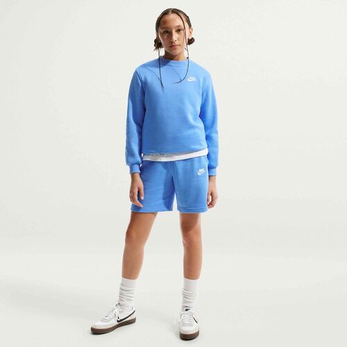 Nike K Nsw Club Flc Crew Ls Lbr - university blue/white