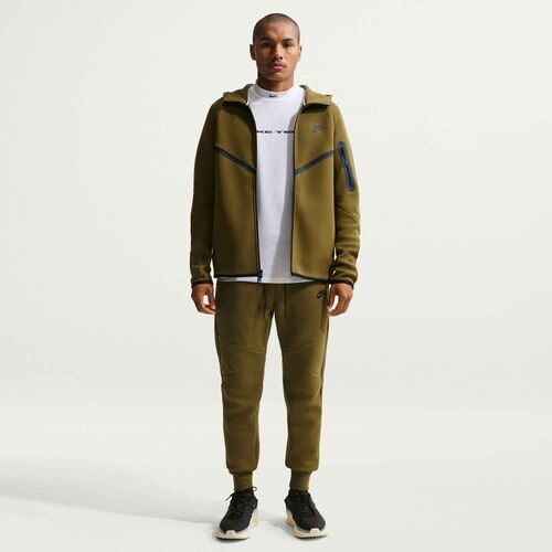 Nike M Nk Tch Flc Fz Wr Hoodie - olive flak/black