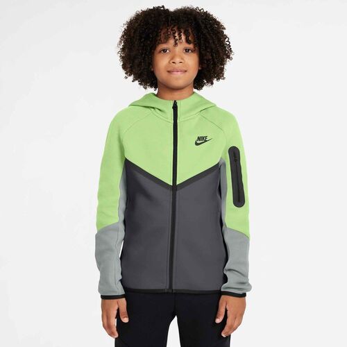 Nike B Nsw Tch Flc Fz - Pd - lt liquid lime/anthracite/black