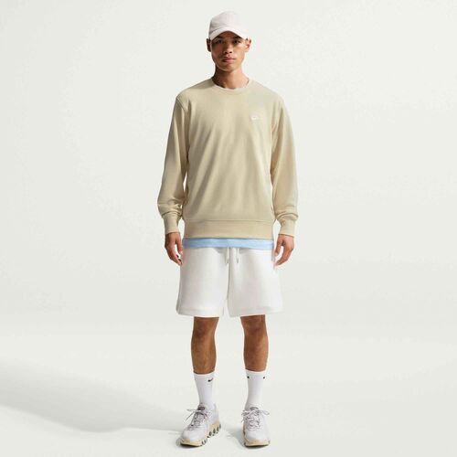 Nike M Nk Club Ft Crew - lt khaki/white