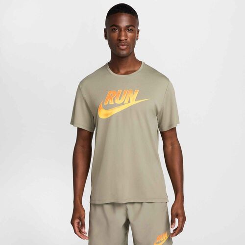 Nike M Nk Run Energy Miler Ss Top - light army