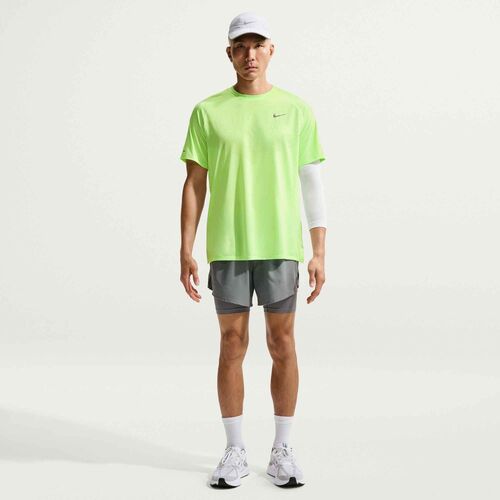 Nike M Nk Dfadv Stride Ss Top - lime blast/reflective silv