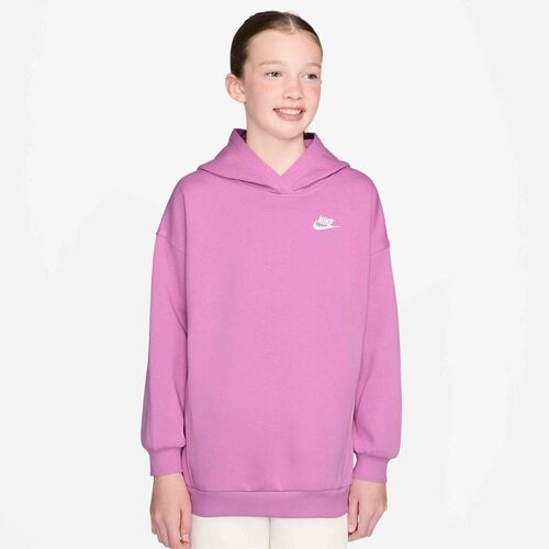 Nike G Nsw Club Flc Ovrszd Po Hdy - lt magenta/lt magenta/white