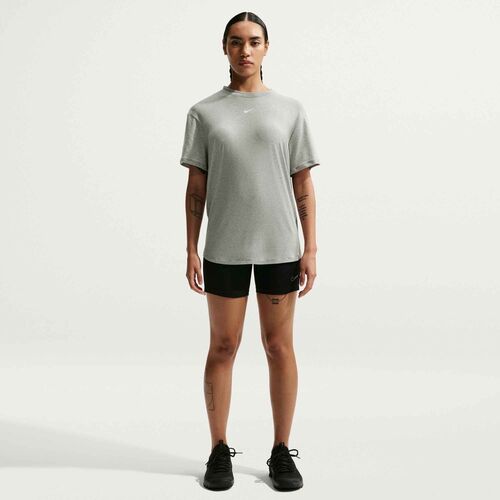 Nike W Nk One Relaxed Df Ss Top - smoke grey/htr/white