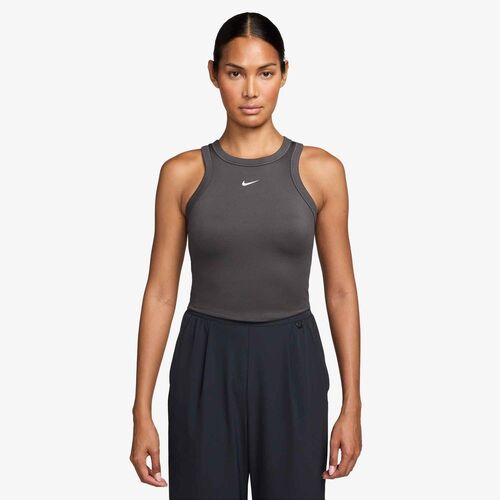 Nike W Nk One Fitted Df Crop Tank - thunder grey/white