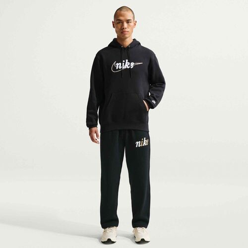 Nike M Nk Club Bb Hoodie Ctb - black/black/white