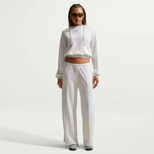 Nike W Nsw Chill Ft Hoody - birch heather/white/black