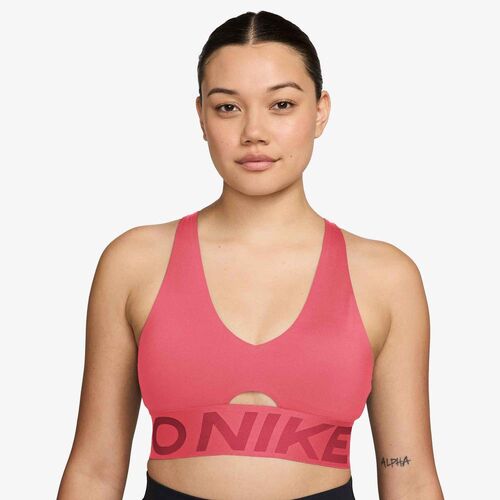 Nike W Np Df Sculpt Ms Bra - sea coral/lt fusion red/white